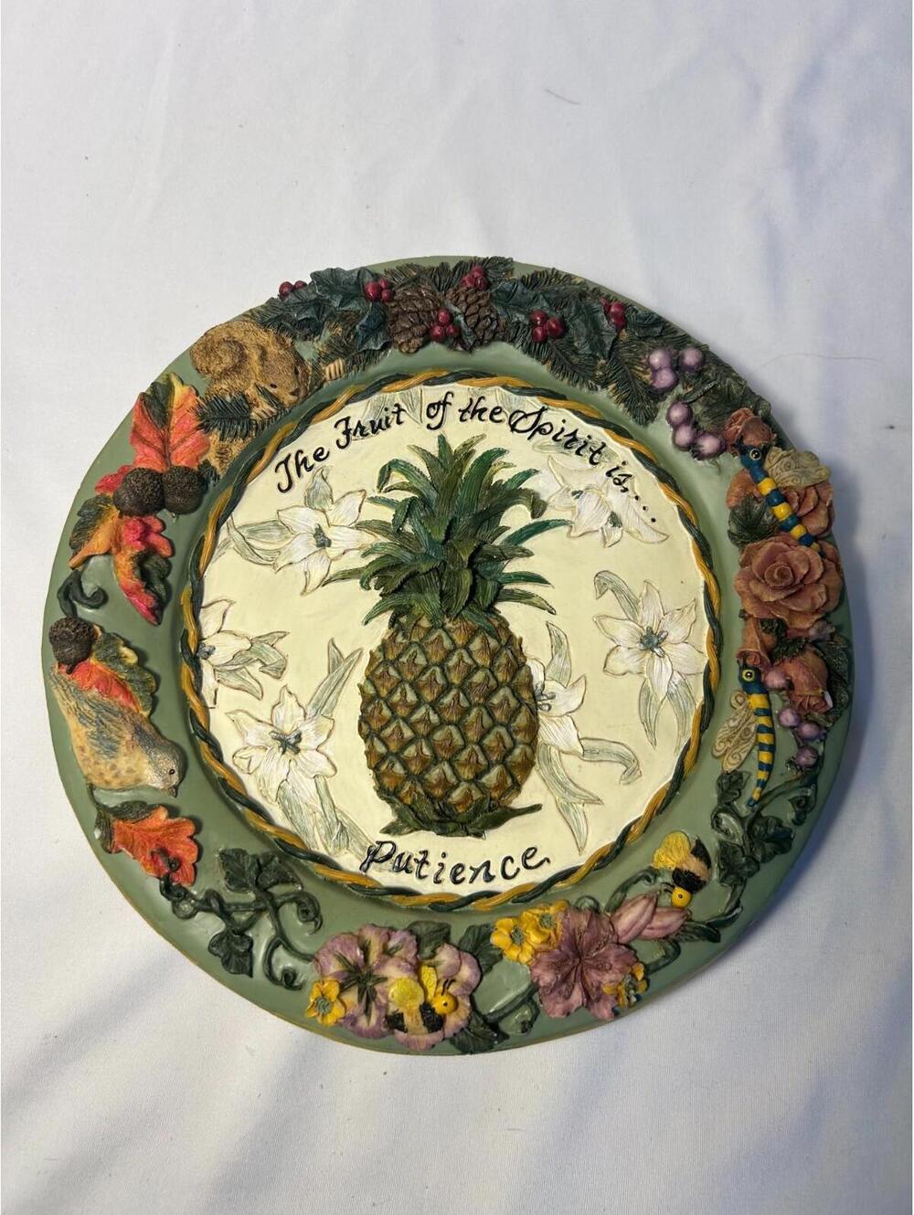 Mark Stevens Fruit of the Spirit Wall Plate Christian Decor Galatians 5:22